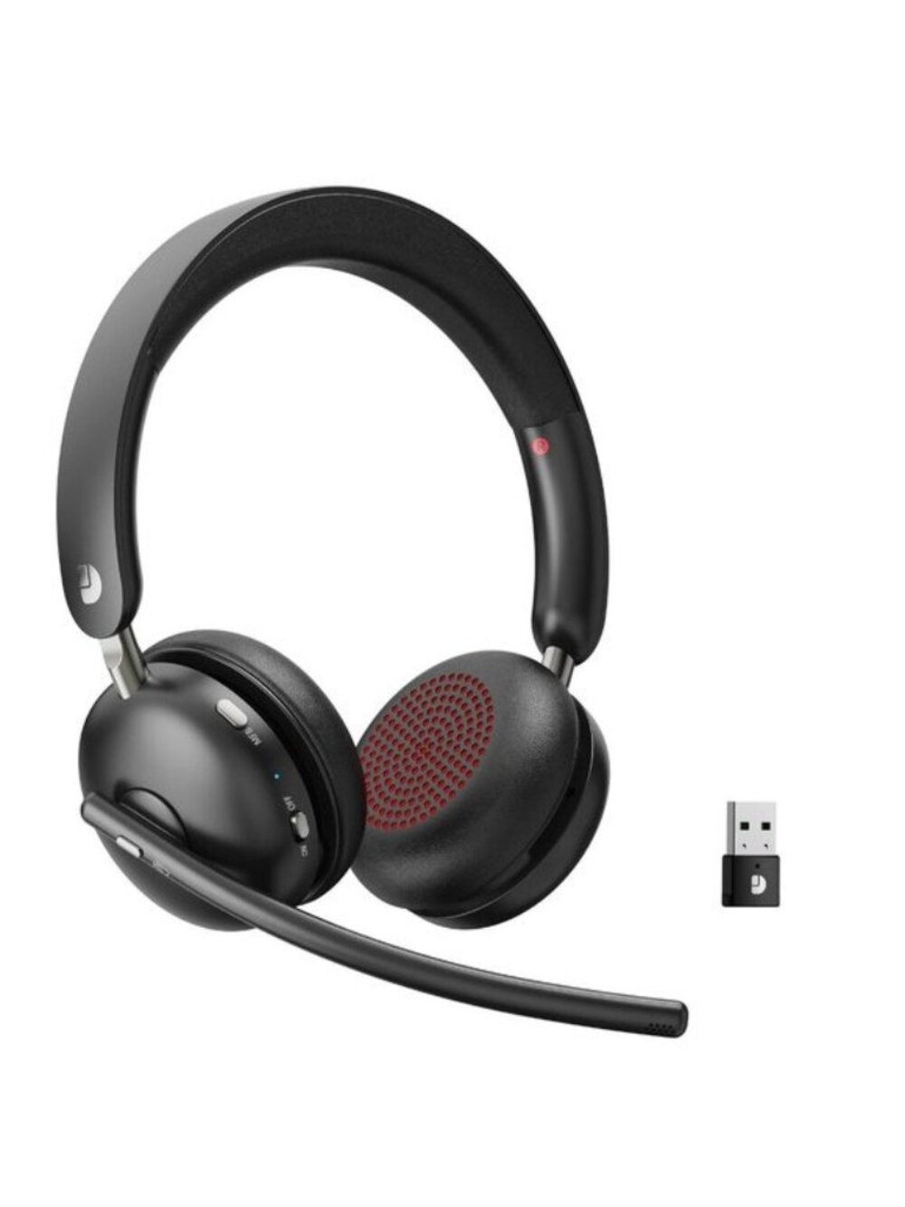 Wireless Bluetooth Headset w/ Mic – 65Hr AI Noise Canceling (Black) New Open Box